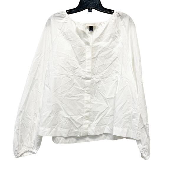 Universal Thread Women's Balloon Long Sleeve Blouse White Size Small - Picture 2 of 6